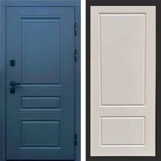 Входная дверь Termo-door Орегон Графит - Марсель Слоновая кость