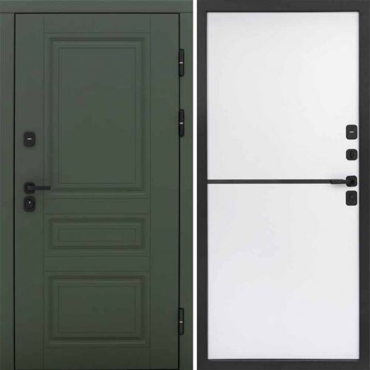 Входная дверь Termo-door Орегон Грин - Нео White