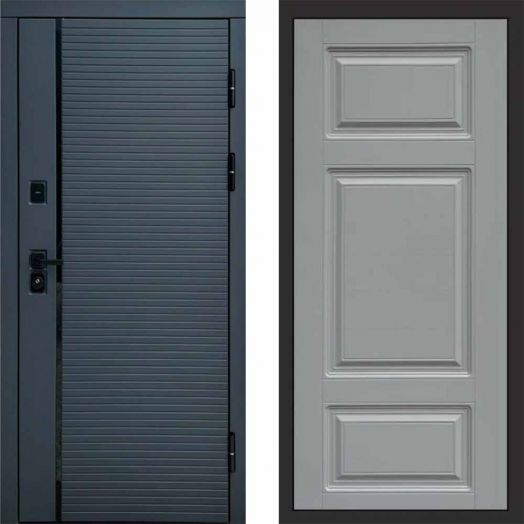 Входная дверь Termo-door Графит line - Лион Грей софт