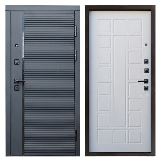 Входная дверь Termo-door Black Line - Престиж Белое дерево