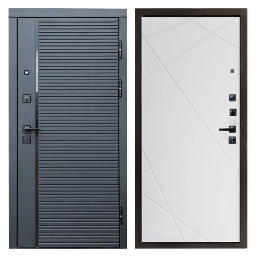 Входная дверь Termo-door Black Line - Лучи Белый