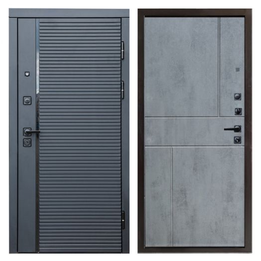 Входная дверь Termo-door Black Line - Горизонт Бетон темный