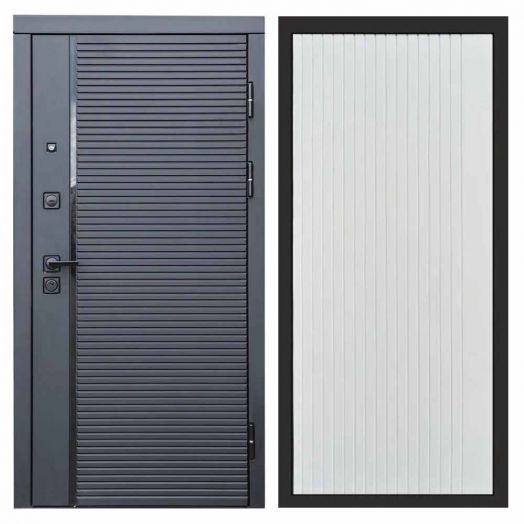Входная дверь Termo-door Black Line - FLAT Белый софт