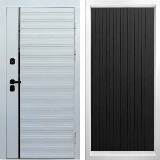 Входная дверь Termo-door WHITE LINE - FLAT Черный кварц