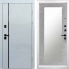 Входная дверь Termo-door WHITE LINE - Зеркало триумф Бетон светлый