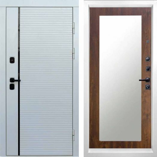 Входная дверь Termo-door WHITE LINE - Зеркало триумф Дуб