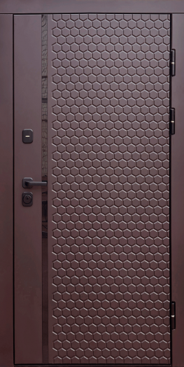 Входная дверь Termo-door Simple Шоколад - Лучи Бетон темный