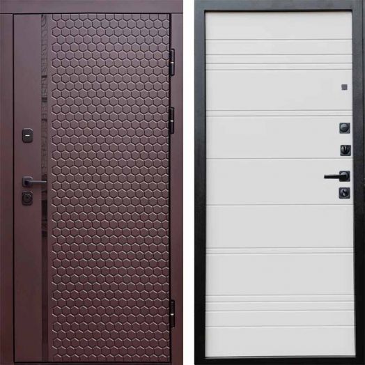 Входная дверь Termo-door Simple Шоколад - White Line