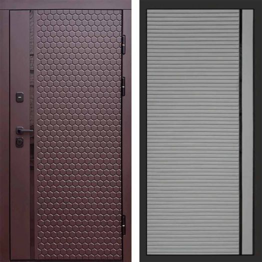 Входная дверь Termo-door Simple Шоколад - Porte Грей софт
