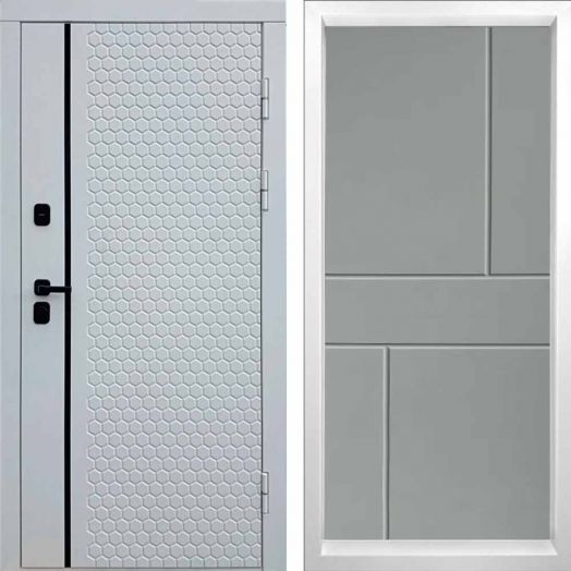 Входная дверь Termo-door Simple White - Марсель Грей софт