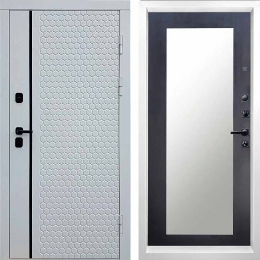 Входная дверь Termo-door Simple White - Зеркало триумф Венге