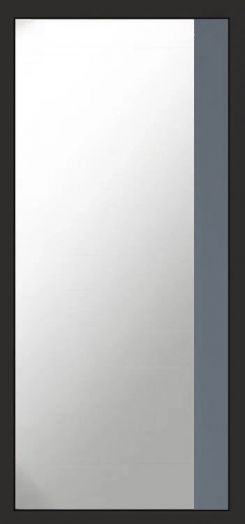 Входная дверь Termo-door Simple White - Широкое Зеркало Фацет Грей софт