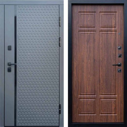 Входная дверь Termo-door Simple Графит - Орех премиум