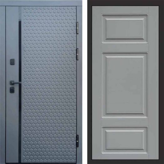 Входная дверь Termo-door Simple Графит - Лион Грей софт