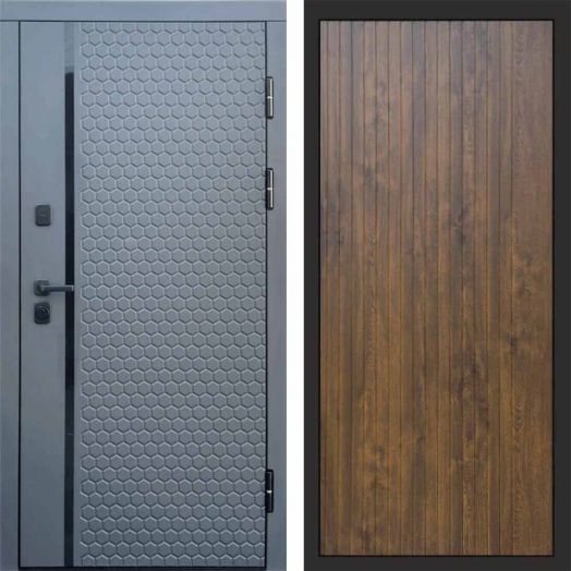 Входная дверь Termo-door Simple Графит - FLAT Дуб