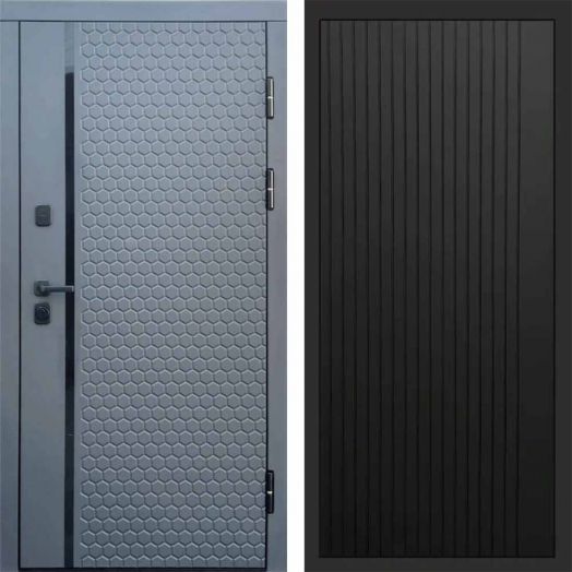 Входная дверь Termo-door Simple Графит - FLAT Черный кварц