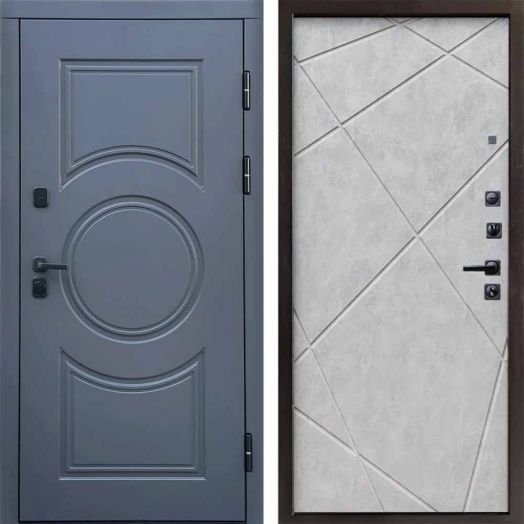 Входная дверь Termo-door Сфера - Лучи Бетон светлый