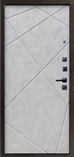 Входная дверь Termo-door Сфера - Лучи Бетон светлый