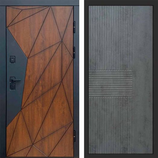 Входная дверь Termo-door Геометрия - Мастино Бетон темный