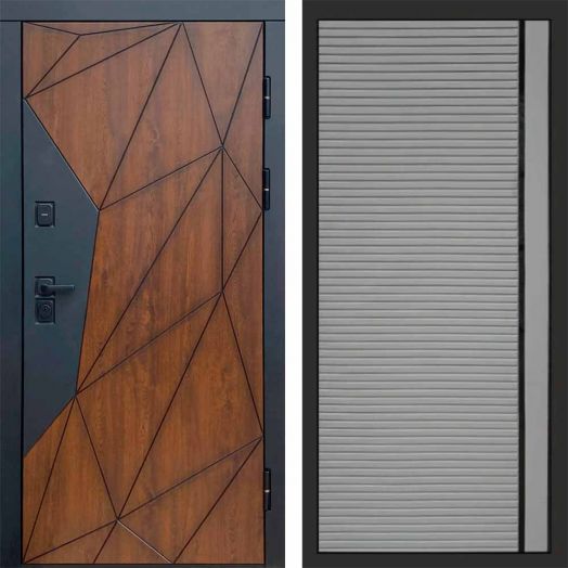 Входная дверь Termo-door Геометрия - Porte Грей софт