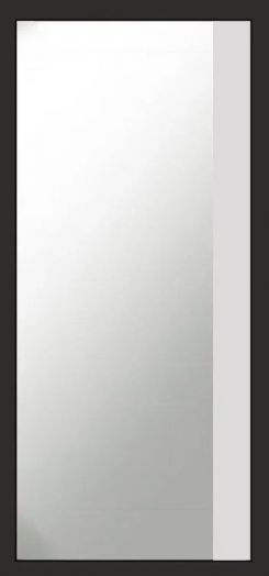 Входная дверь Termo-door Геометрия - Широкое Зеркало Фацет Белый софт