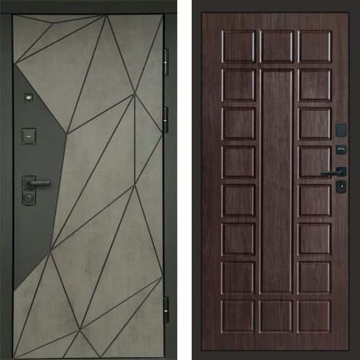 Входная дверь Termo-door Геометрия Бетон - Престиж Венге