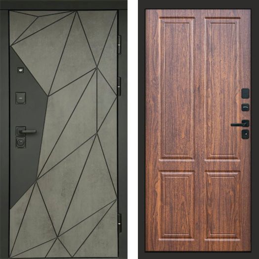 Входная дверь Termo-door Геометрия Бетон - Стандарт Орех