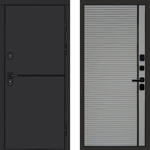 Входная дверь Termo-door Тренд Black - Porte Грей софт