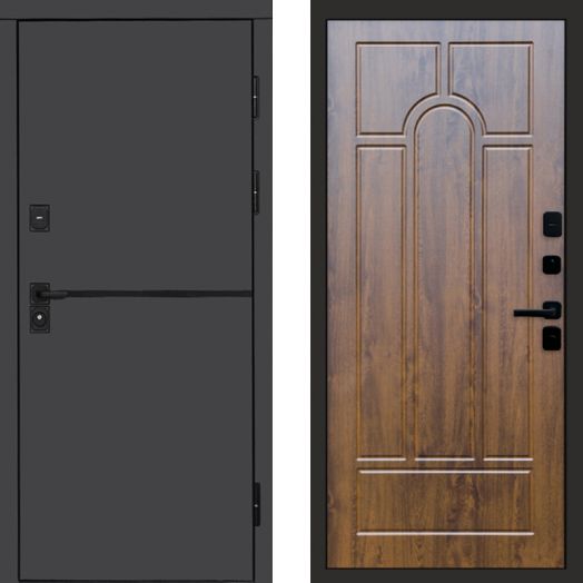 Входная дверь Termo-door Тренд Графит - Арка Дуб