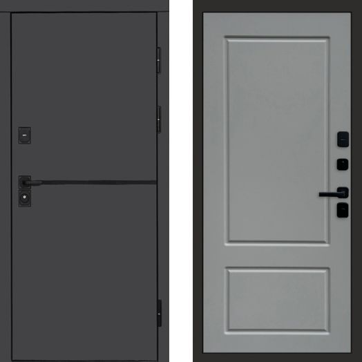 Входная дверь Termo-door Тренд Графит - Марсель Грей софт
