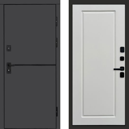 Входная дверь Termo-door Тренд Графит - Гранд Белый софт