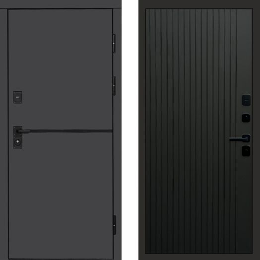 Входная дверь Termo-door Тренд Графит - FLAT Черный кварц