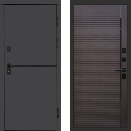 Входная дверь Termo-door Тренд Графит - Porte Шоколад