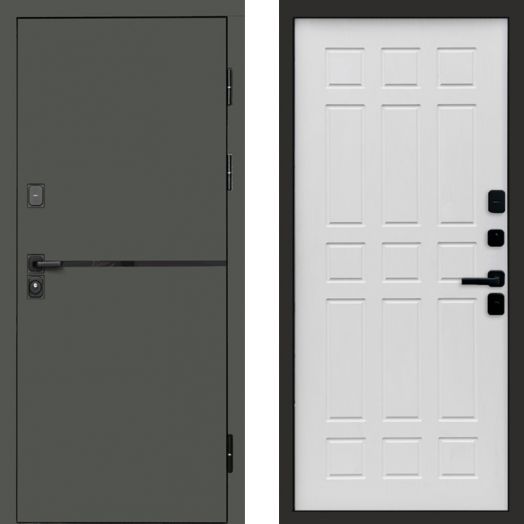 Входная дверь Termo-door Тренд Грин - Спарта Белое дерево