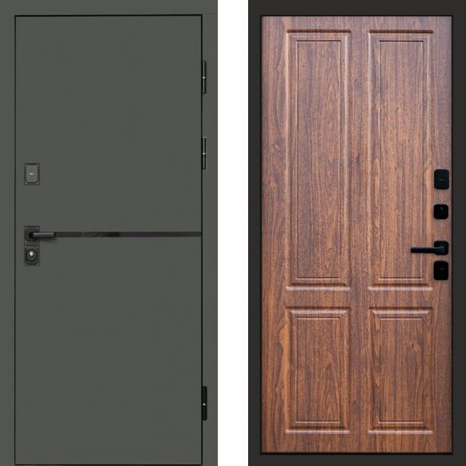 Входная дверь Termo-door Тренд Грин - Орех стандарт