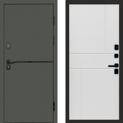 Входная дверь Termo-door Тренд Грин - Горизонт Белый