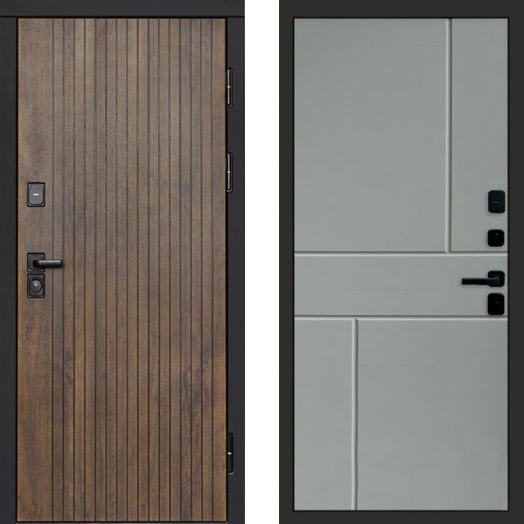 Входная дверь Termo-door Твист Ультра - Горизонт Грей софт