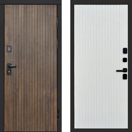 Входная дверь Termo-door Твист Ультра - FLAT Белый софт