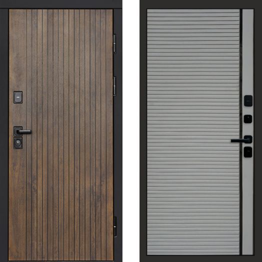 Входная дверь Termo-door Твист Ультра - Porte Грей софт