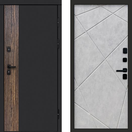 Входная дверь Termo-door ТОР - Лучи Бетон светлый