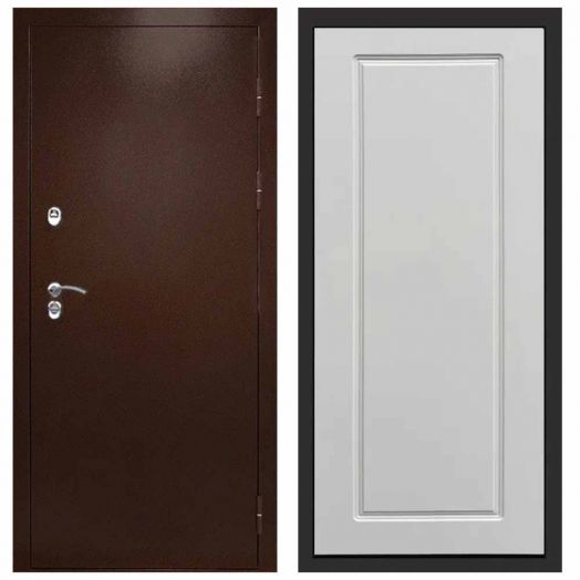 Входная дверь Termo-door Техно Медь - Гранд Белый софт