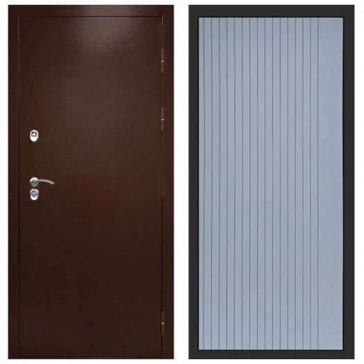 Входная дверь Termo-door Техно Медь - FLAT Грей софт