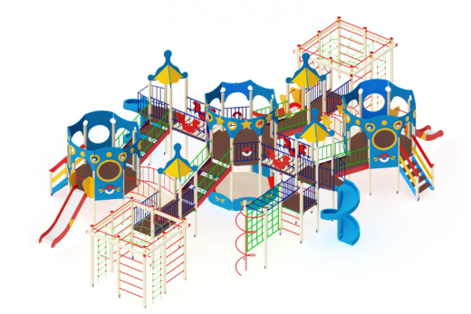 Детский игровой комплекс Морской Горки 1200, 2000 16400х10900х4680