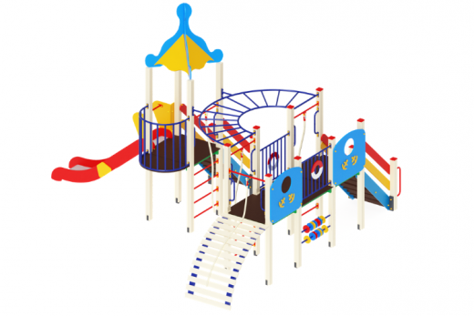 Детский игровой комплекс Морской Горка 1500 5960х5040х4180