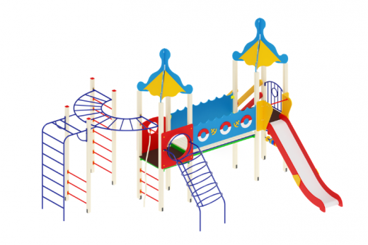 Детский игровой комплекс Морской Горка 1500 6250х5360х4180