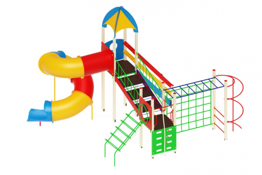 Детский игровой комплекс Космопорт Горка-труба 6550х5000х4680