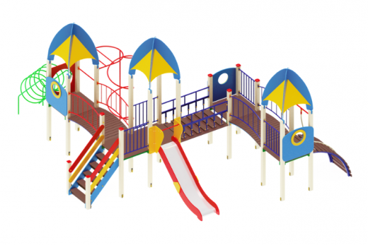 Детский игровой комплекс Космопорт Горка 1200 7630х6670х3680