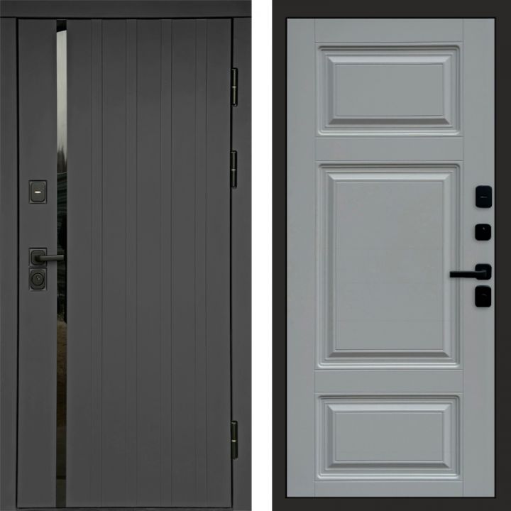 Входная дверь Termo-door Роял Графит - Лион Грей софт