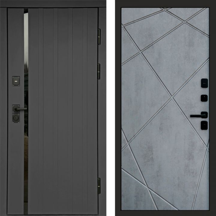 Входная дверь Termo-door Роял Графит - Лучи Бетон темный