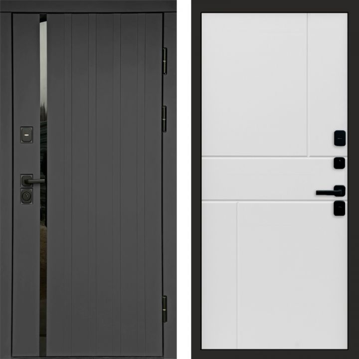 Входная дверь Termo-door Роял Графит - Горизонт Белый